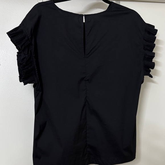Express Black Ruffle Sleeve Top - Picture 2 of 4